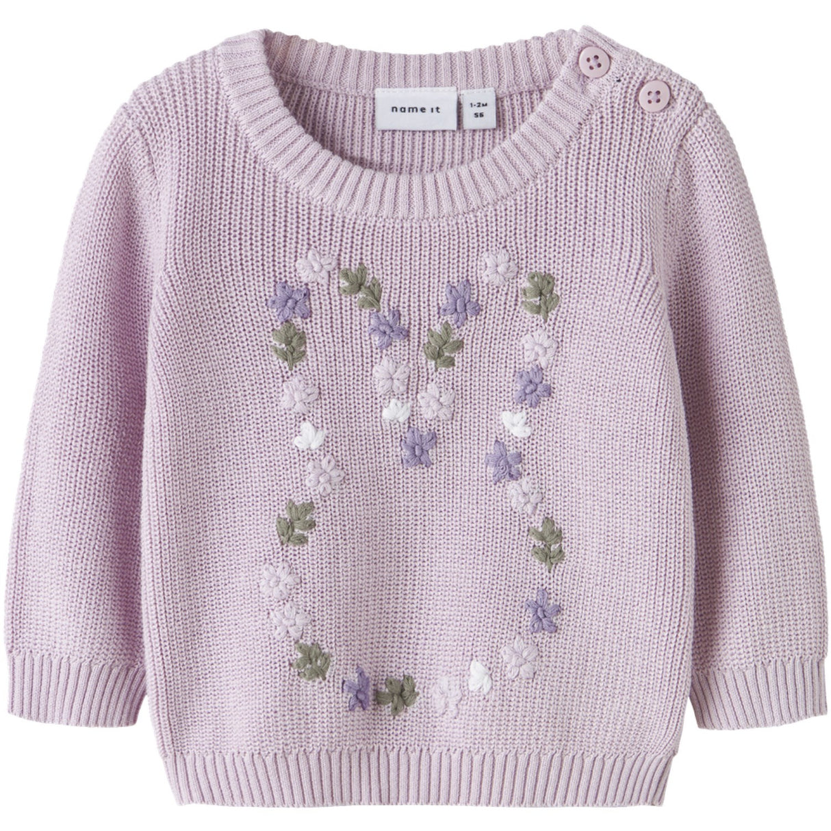 Name It Lavender Fog Nbfdetummi Ls Stickad