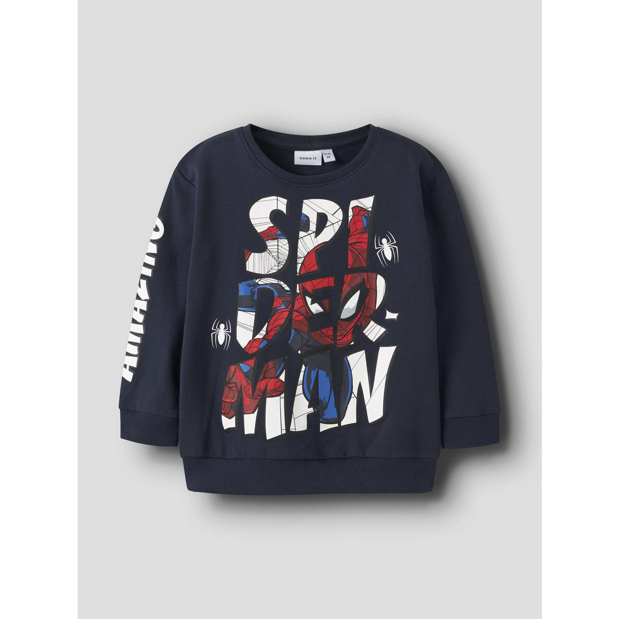 Name It Navy Blazer Nmmfloyd Spider Nreg Sweat Bru Mar