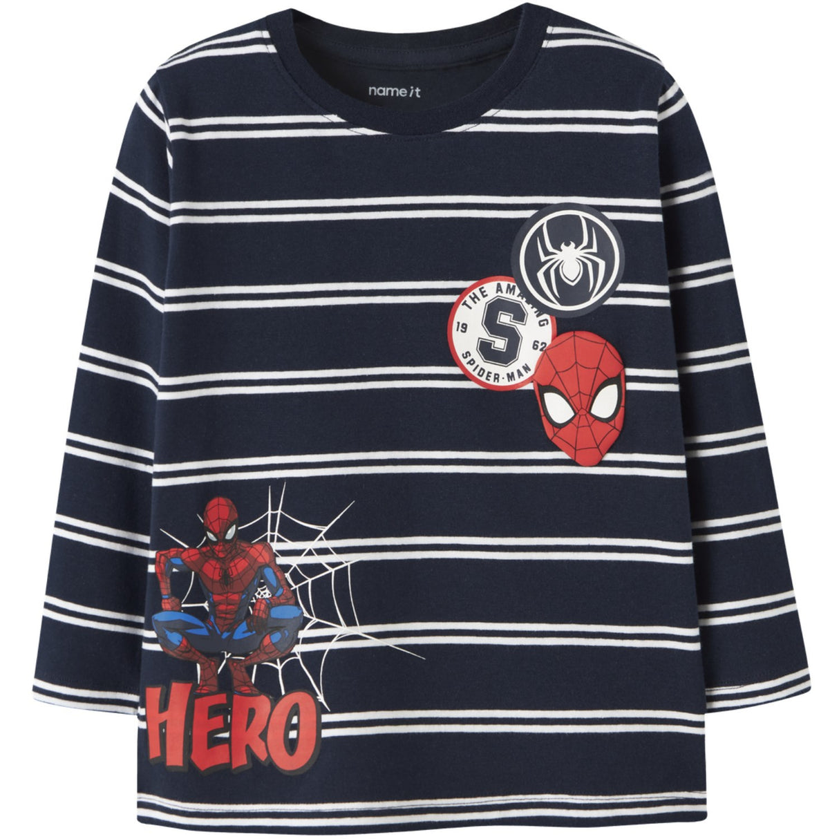 Name It Navy Blazer Nmmfreman Spider Ls Nreg Topp Mar