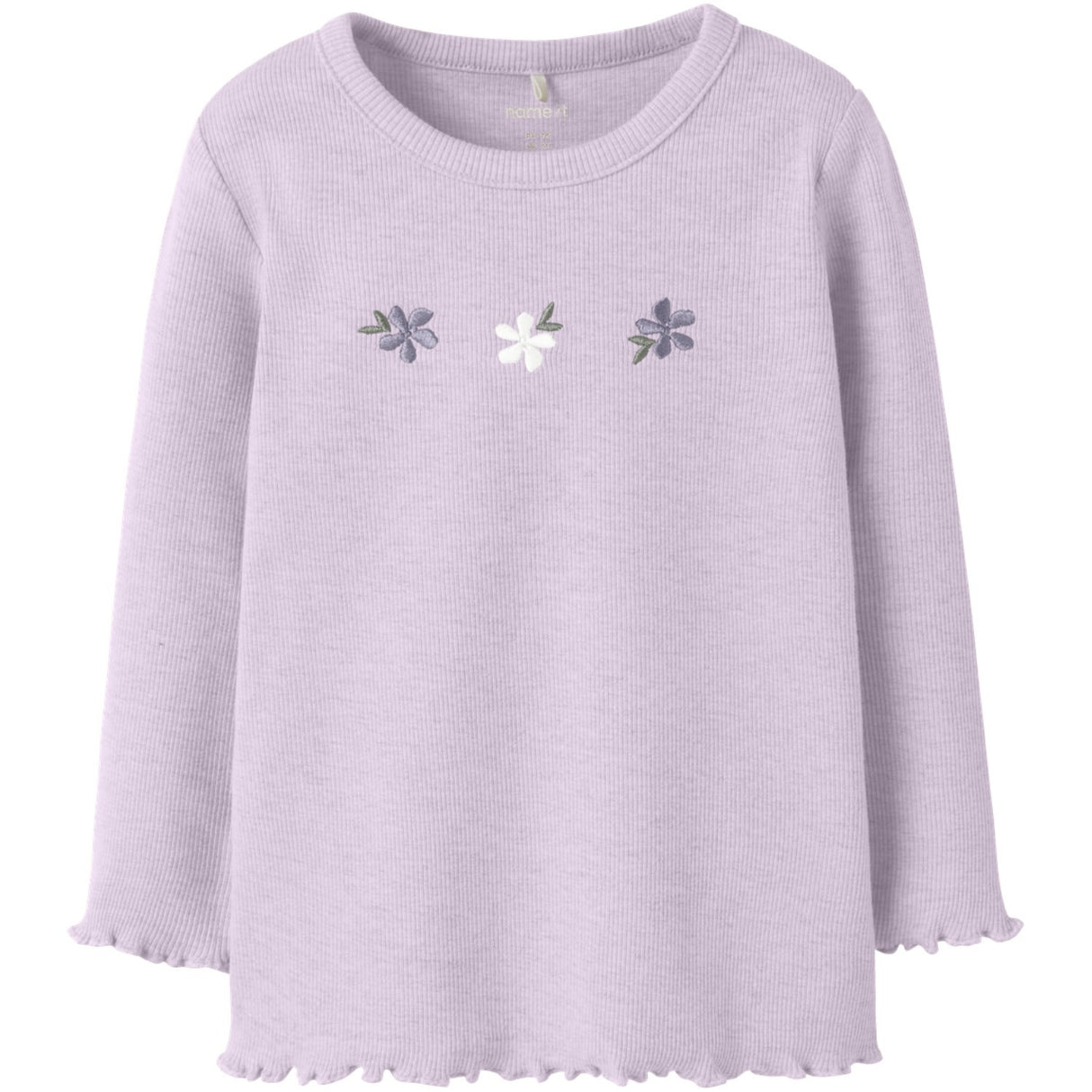 Name It Lavender Fog Nmfdari Ls Slim Topp