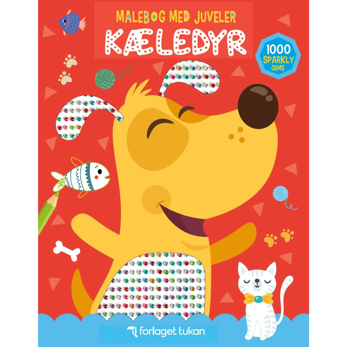Forlaget Tukan Målarbok Med Juveler: Kæledyr