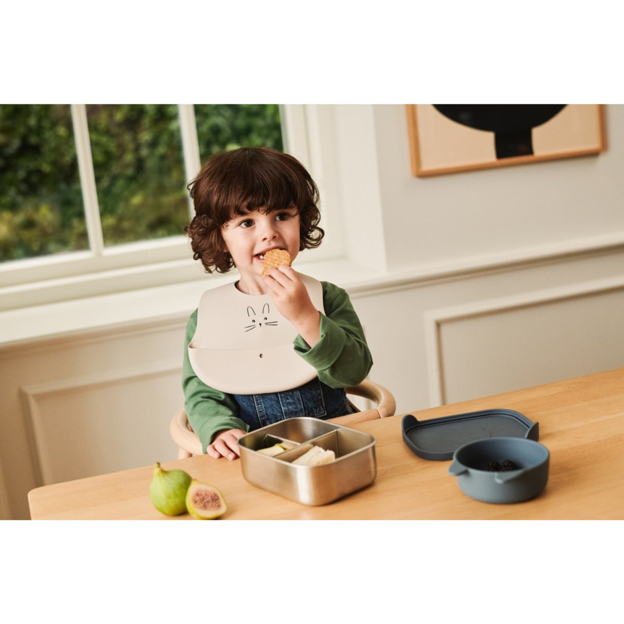 LIEWOOD Rabbit Sandy / Oat Ember Printed Haklapp 2-pack