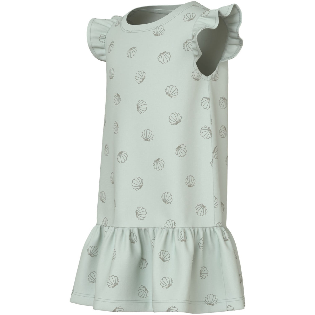 Name It Pale Aqua Sea Shells Green Nmfvida Capsl Klänning