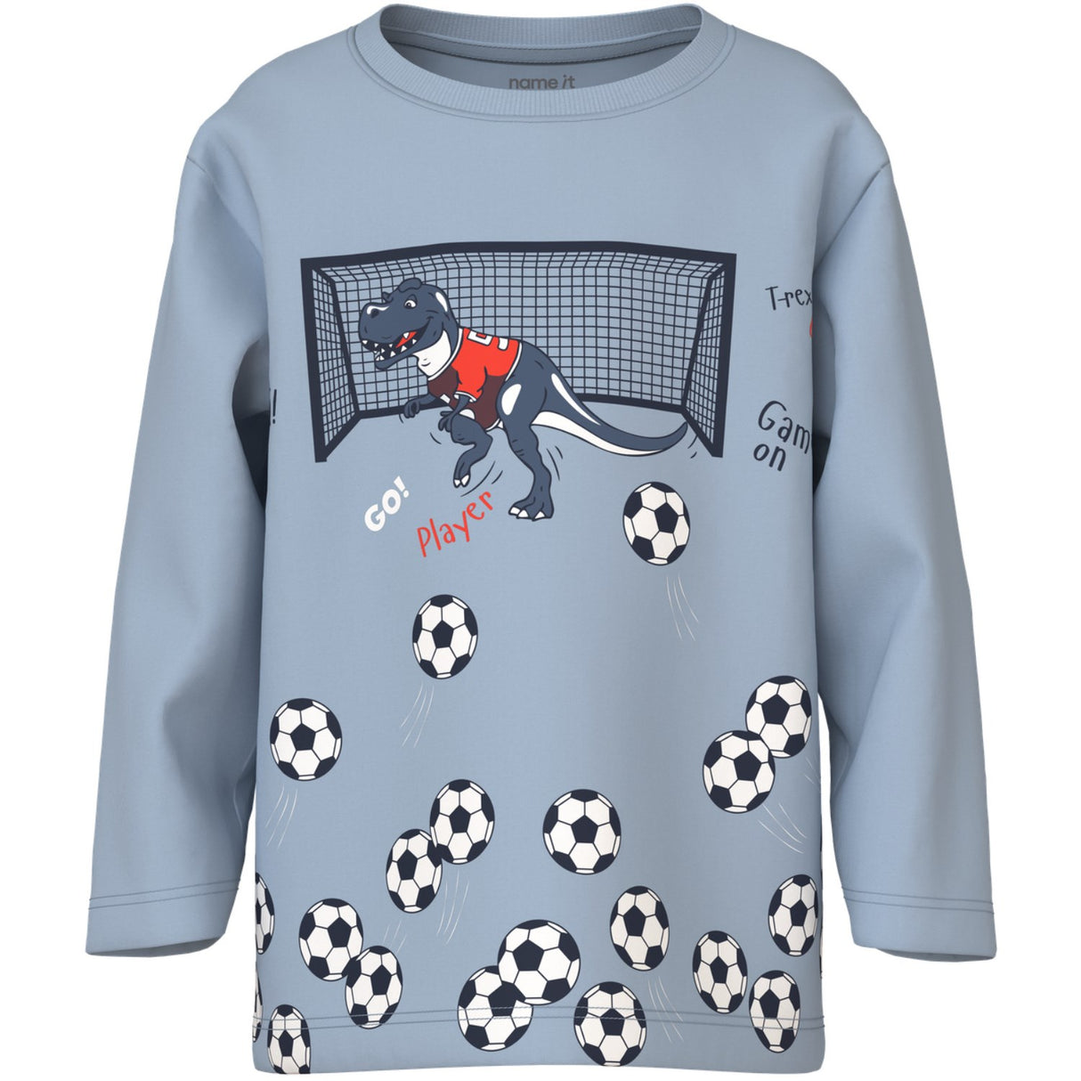 Name It Blue Fog Football Nmmvilasse Ls Nreg Topp