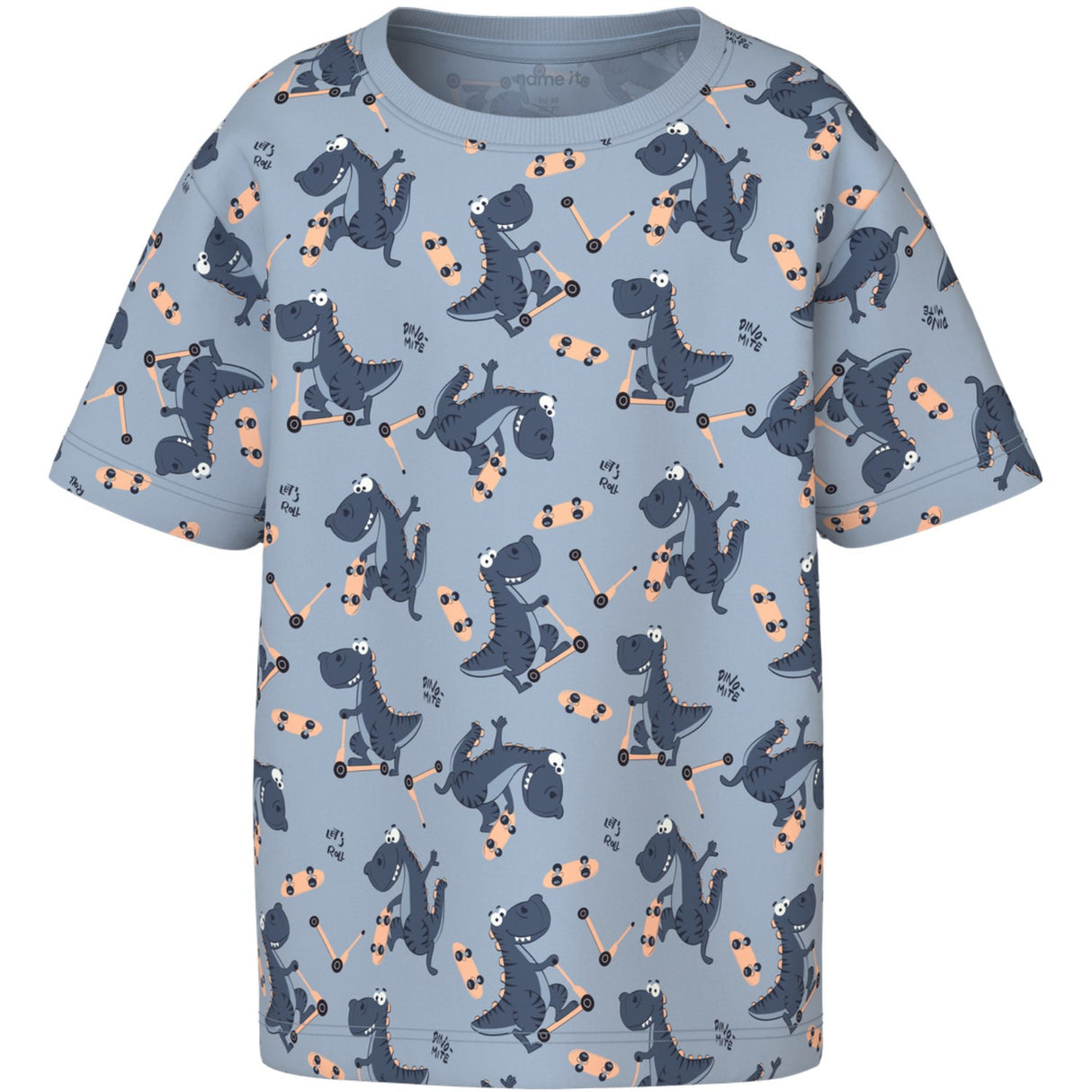 Name It Blue Fog Dino Skater Nmmvalther Ss Nreg Topp