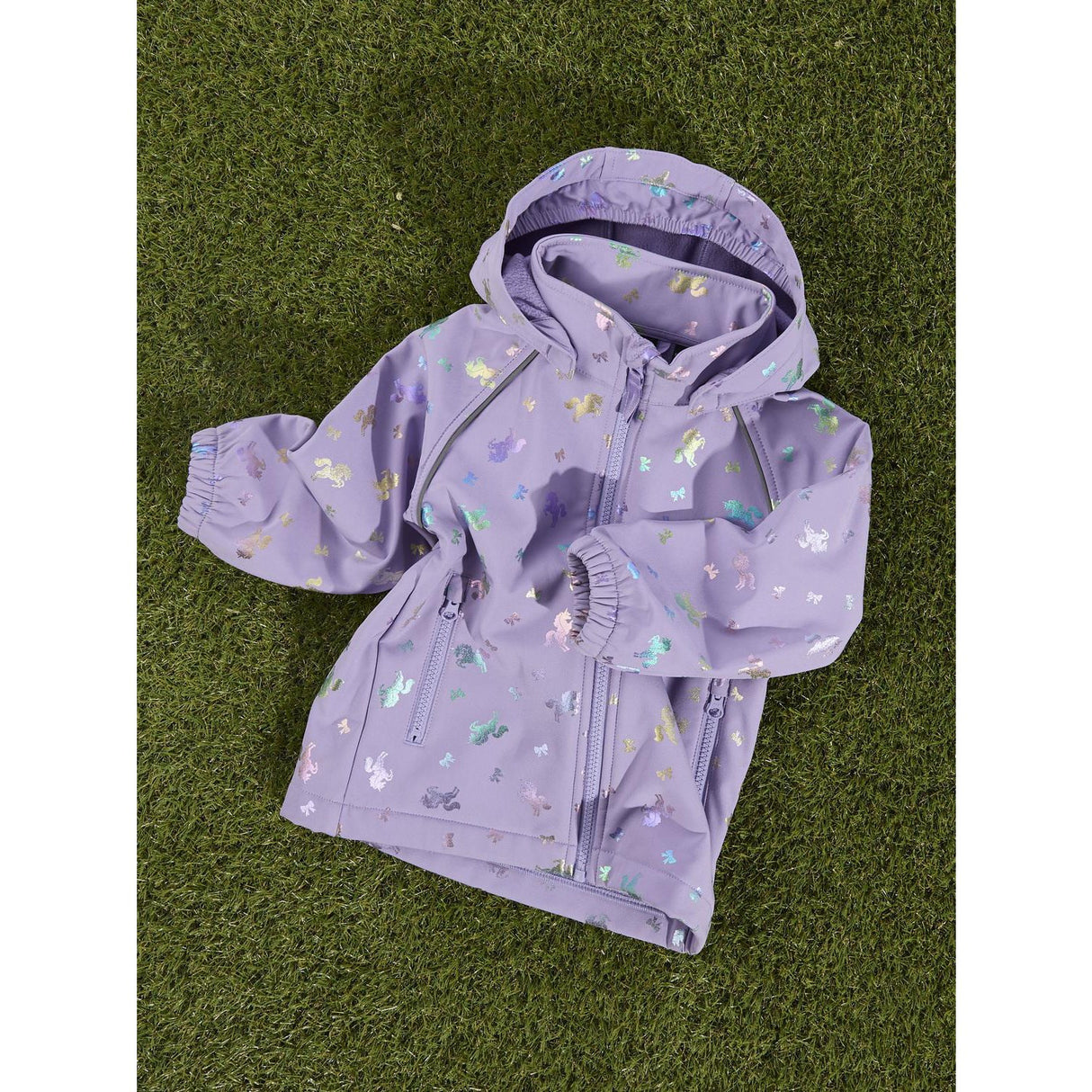 Name It Sunlit Allium Bow Nmfalfa08 Softshell Jacka Foil Aop Fo
