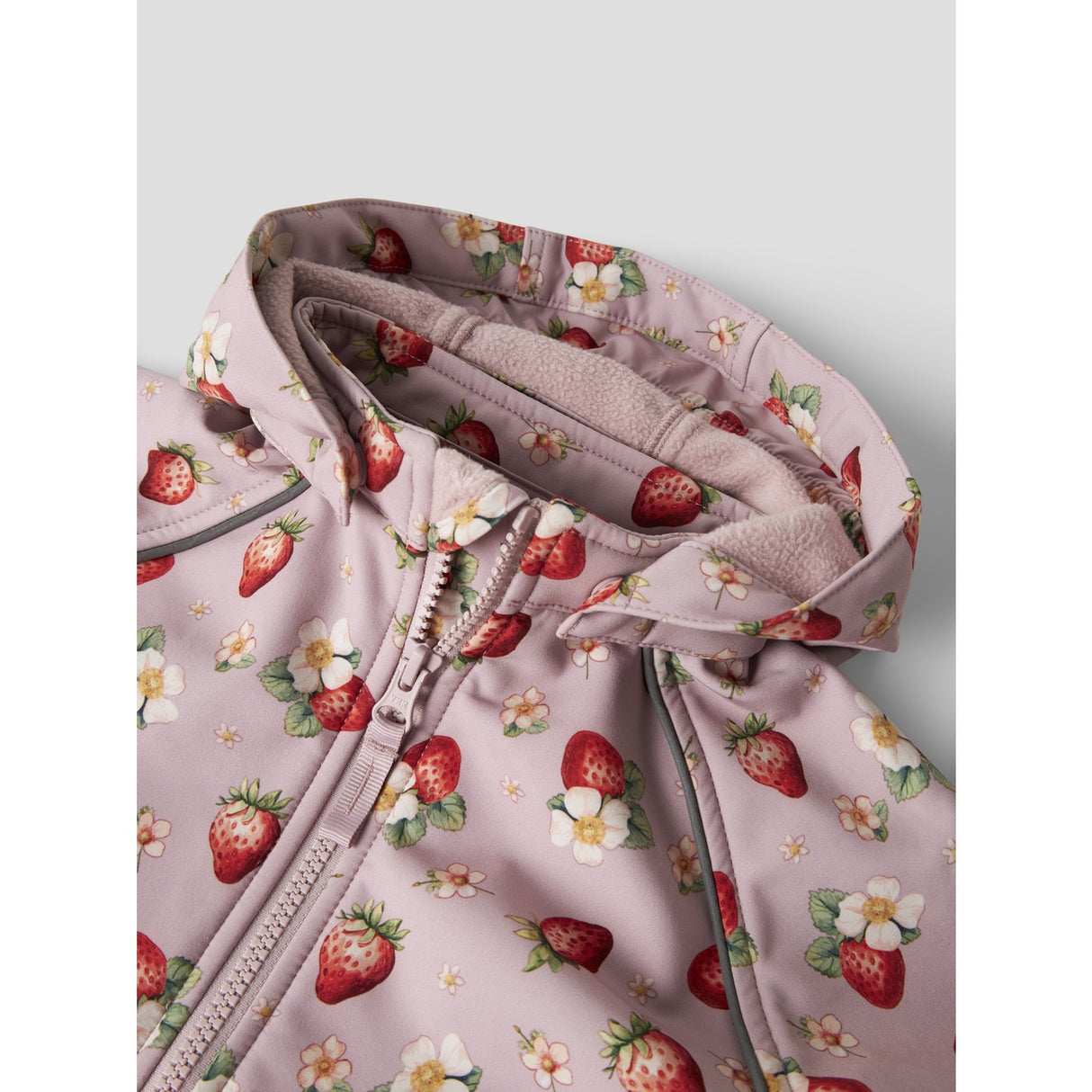 Name It Keepsake Lilac Strawberry Nmfalfa08 Softshell Jacka Peblum Fo