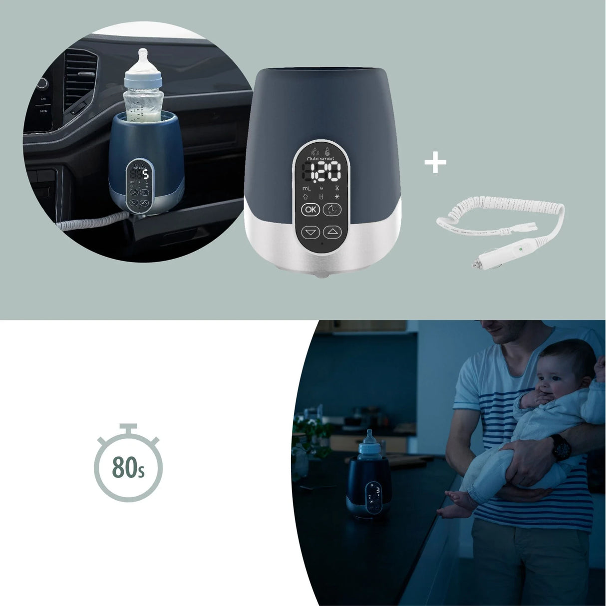 Babymoov Blue Nutrismart Flaskvärmare