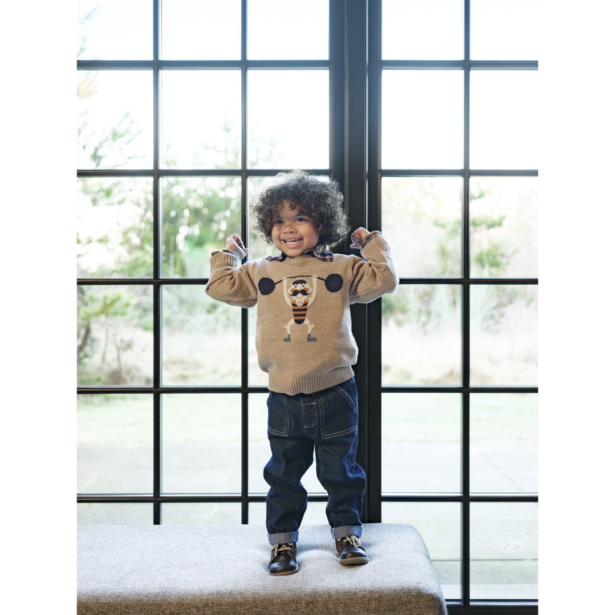 Hust & Claire Biscuit Pelle Stickad Strong Man