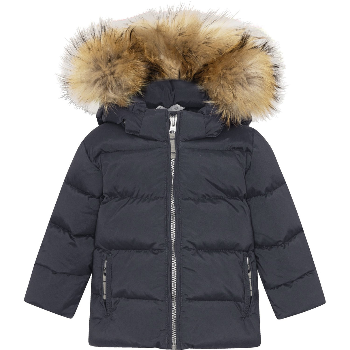 Ver De Terre 600 Navy Baby Down Jacka W/Fur