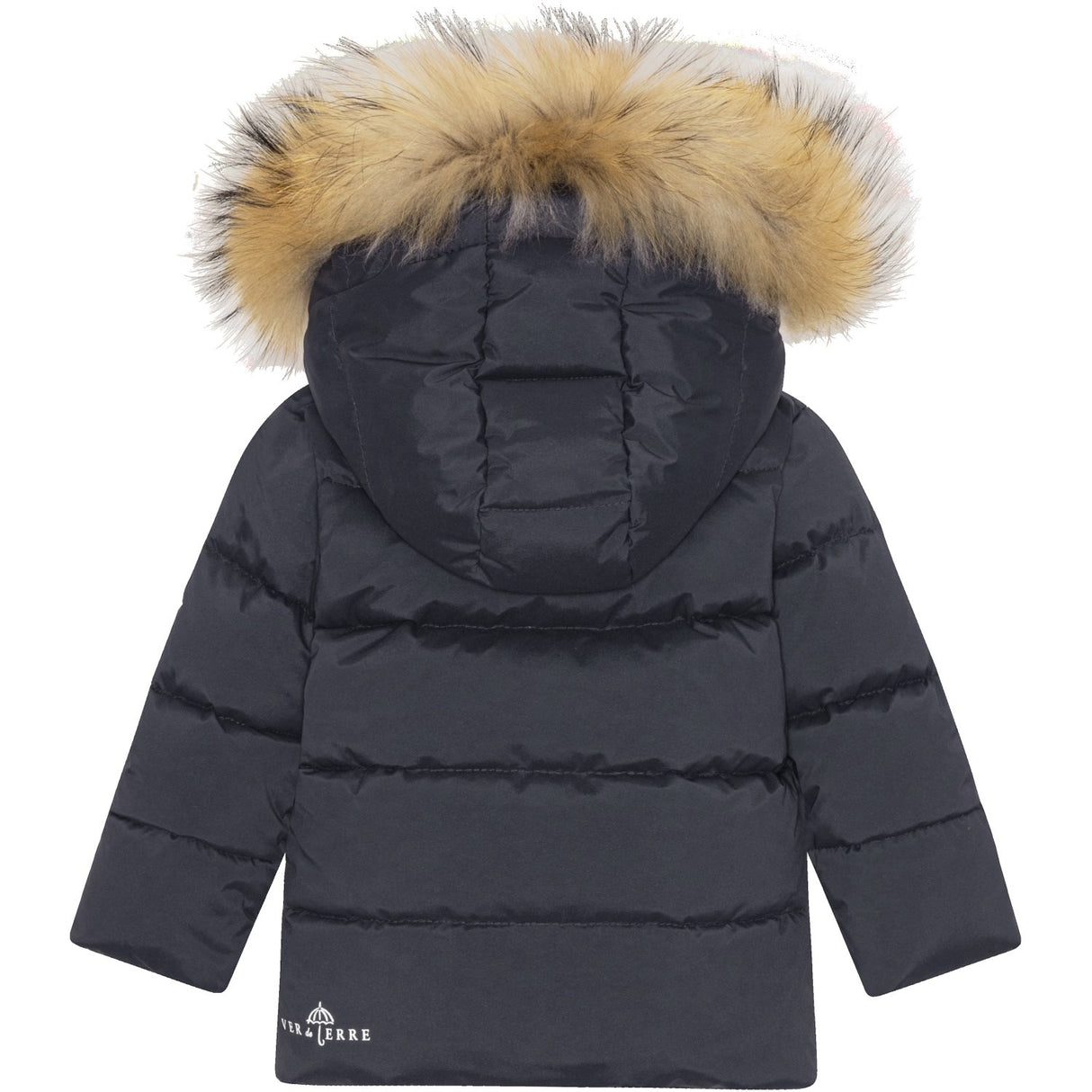 Ver De Terre 600 Navy Baby Down Jacka W/Fur