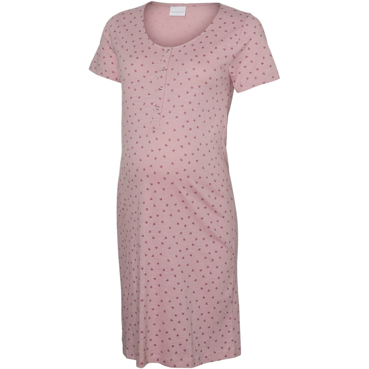 Mama;licious Zephyr Heather Rose Hearts Mlmira Aop Jrs Natklänning 2F A. E. Noos