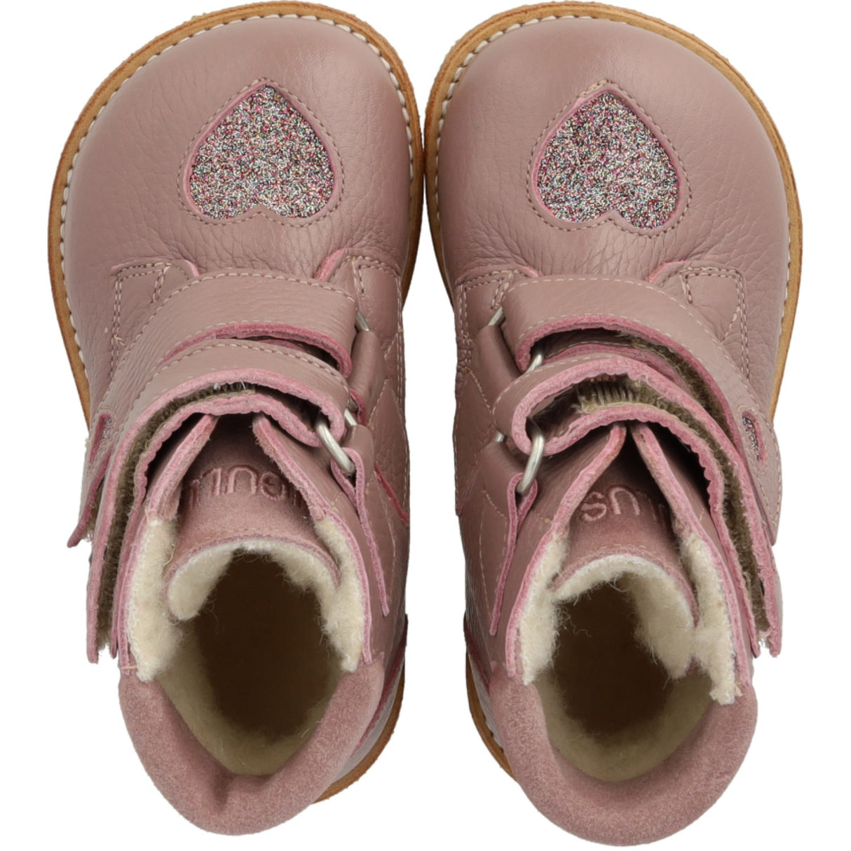 Angulus Faded Rose/Multi Glitter TEX Boot med glittrande glitterhjärtan