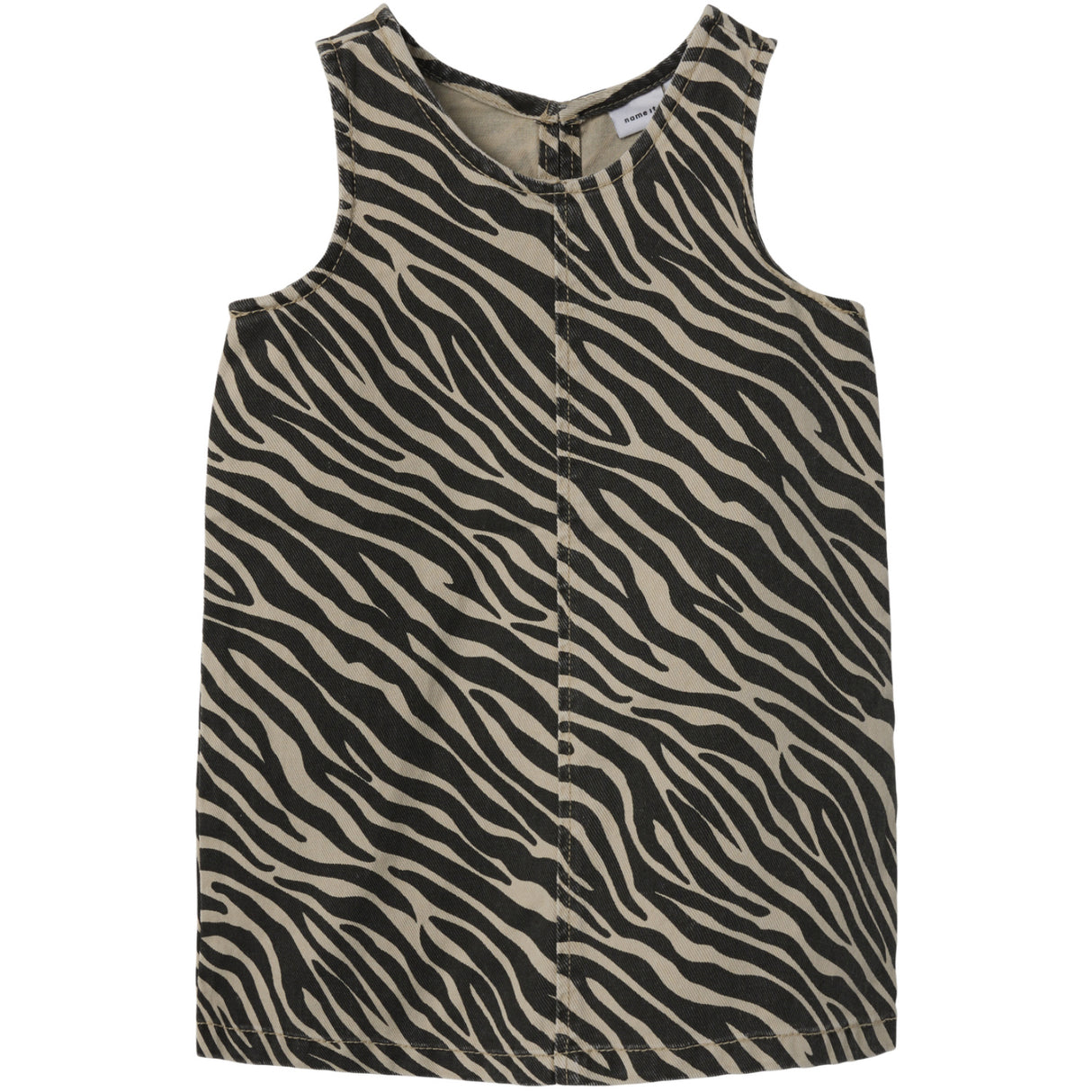 Name It Cement Black Zebra Zebra Twill Spencer Klänning