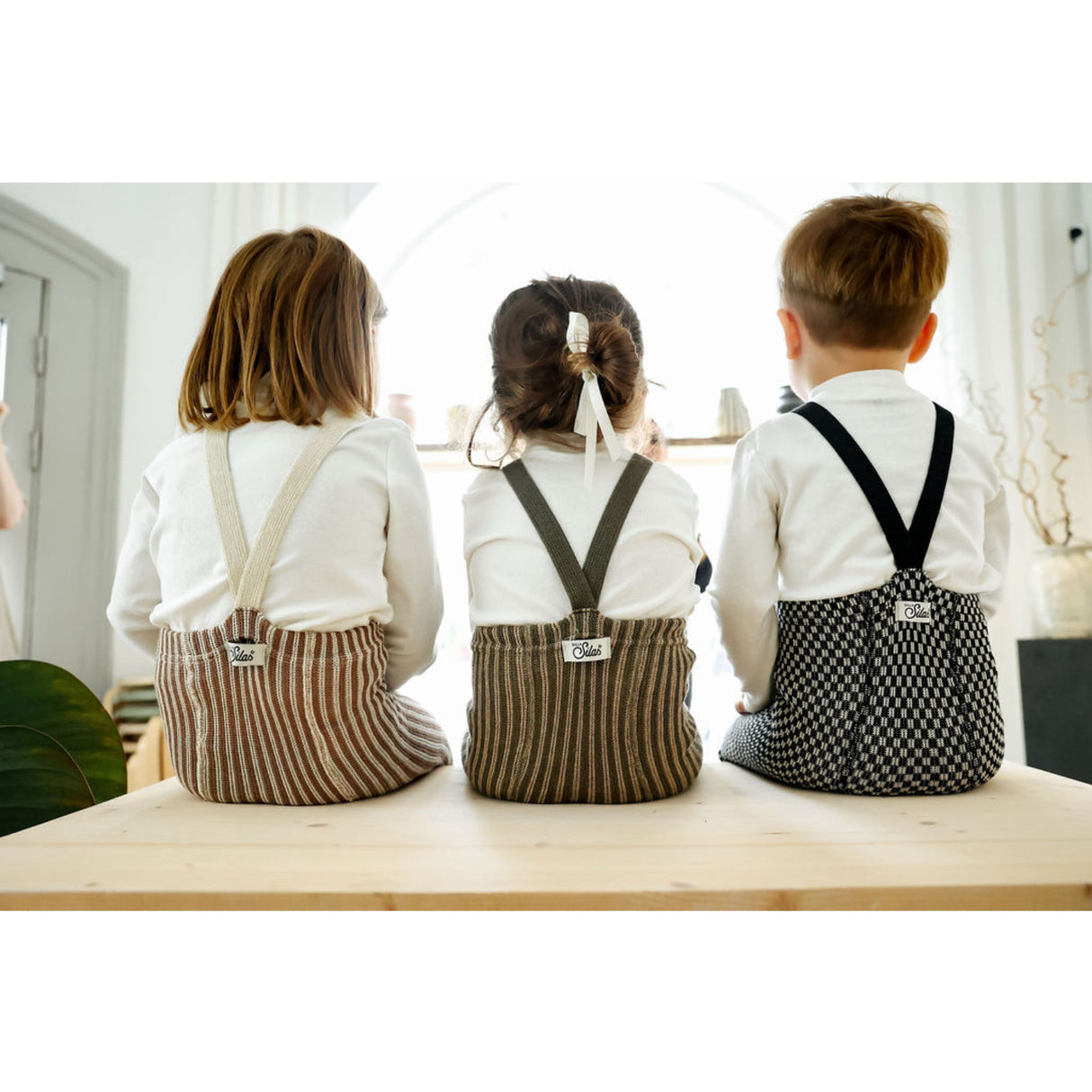 Silly Silas Granola X Cream Striped Special Footless Strumpbyxar