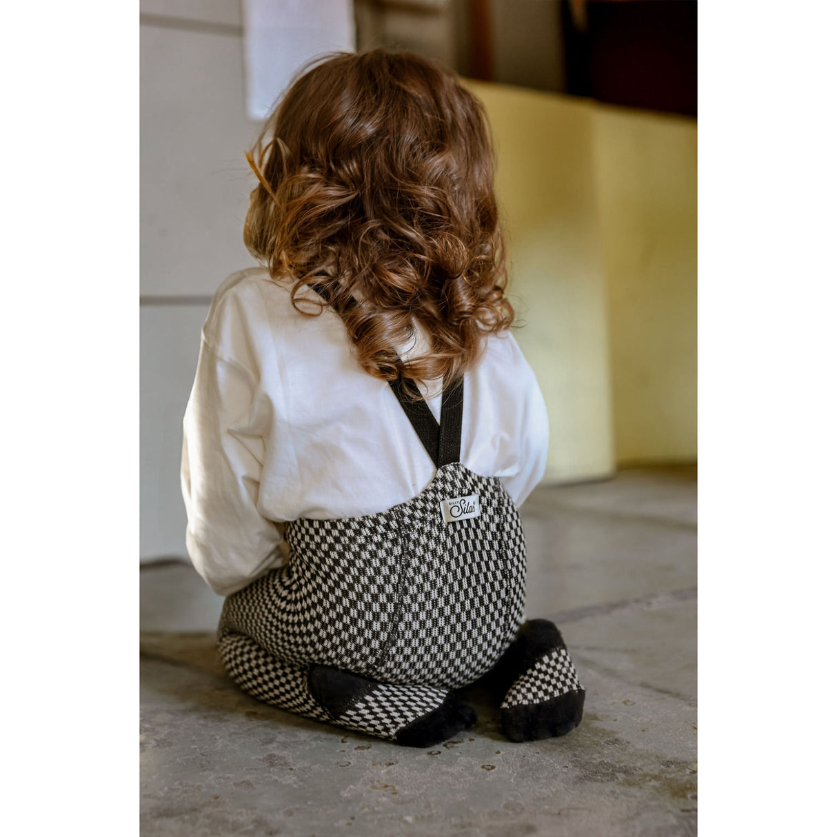 Silly Silas Black X White Checked Special Footed Strumpbyxar