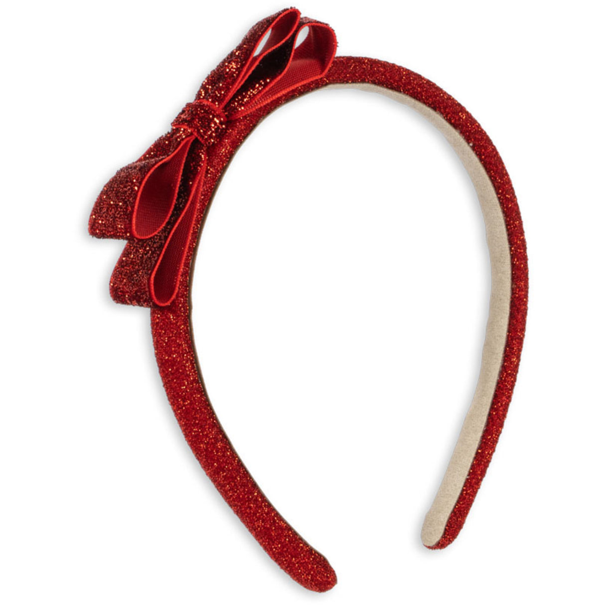 Konges Sløjd Red/Glitter Sammet Rosett Hairbrace