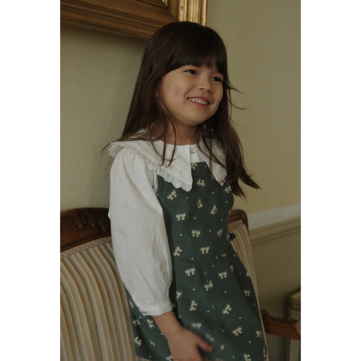 Konges Sløjd Optic White Coeur Krage Skjorta Gots