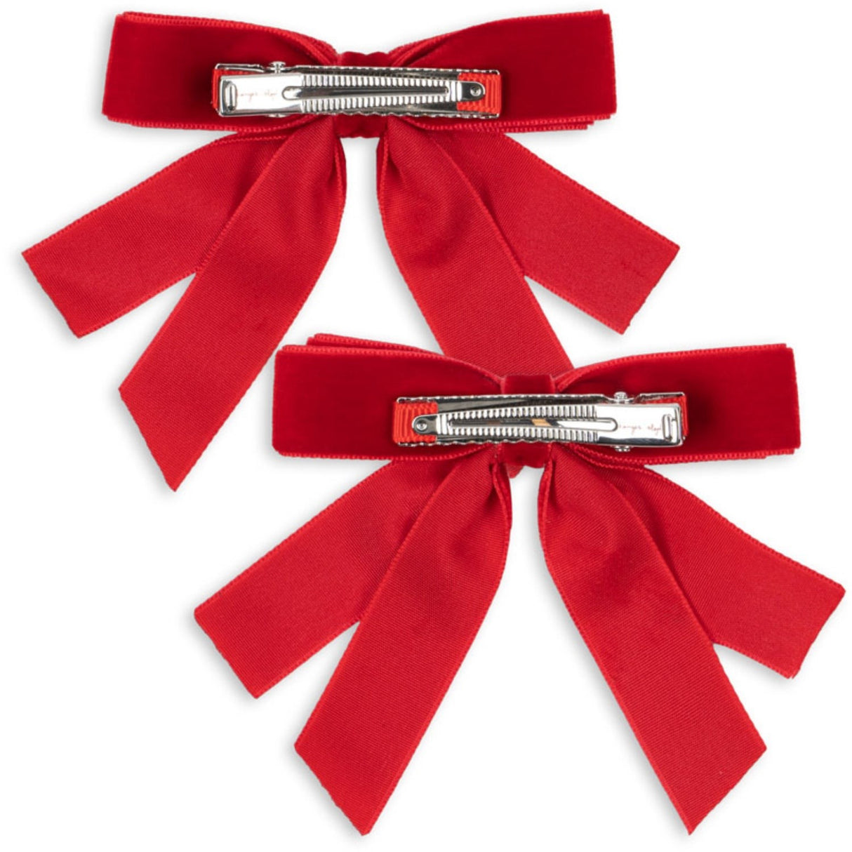 Konges Sløjd Barbados Cherry 2 Pack Sammet Dubbel Rosett Hair Clips