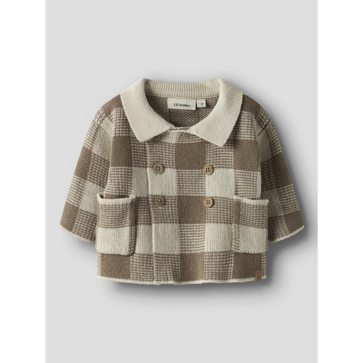 Lil'Atelier Sepia Tint Nbmrobo Ls Loose Stickad Card Lil