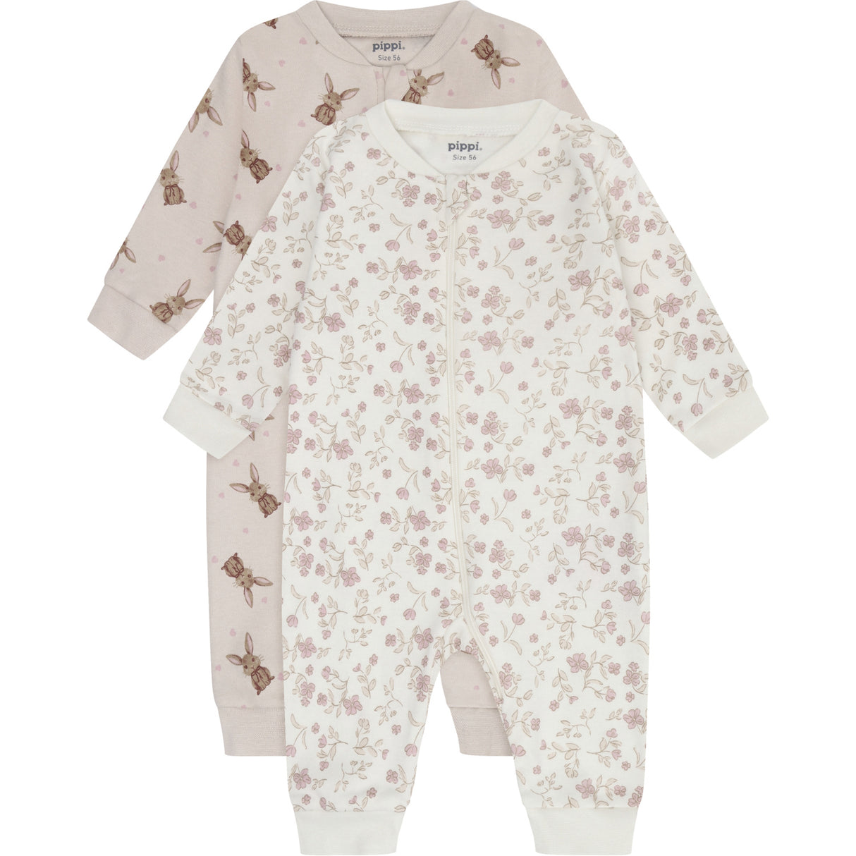 Pippi Violet Ice Nattdräkt -Zipper (2-Pack)