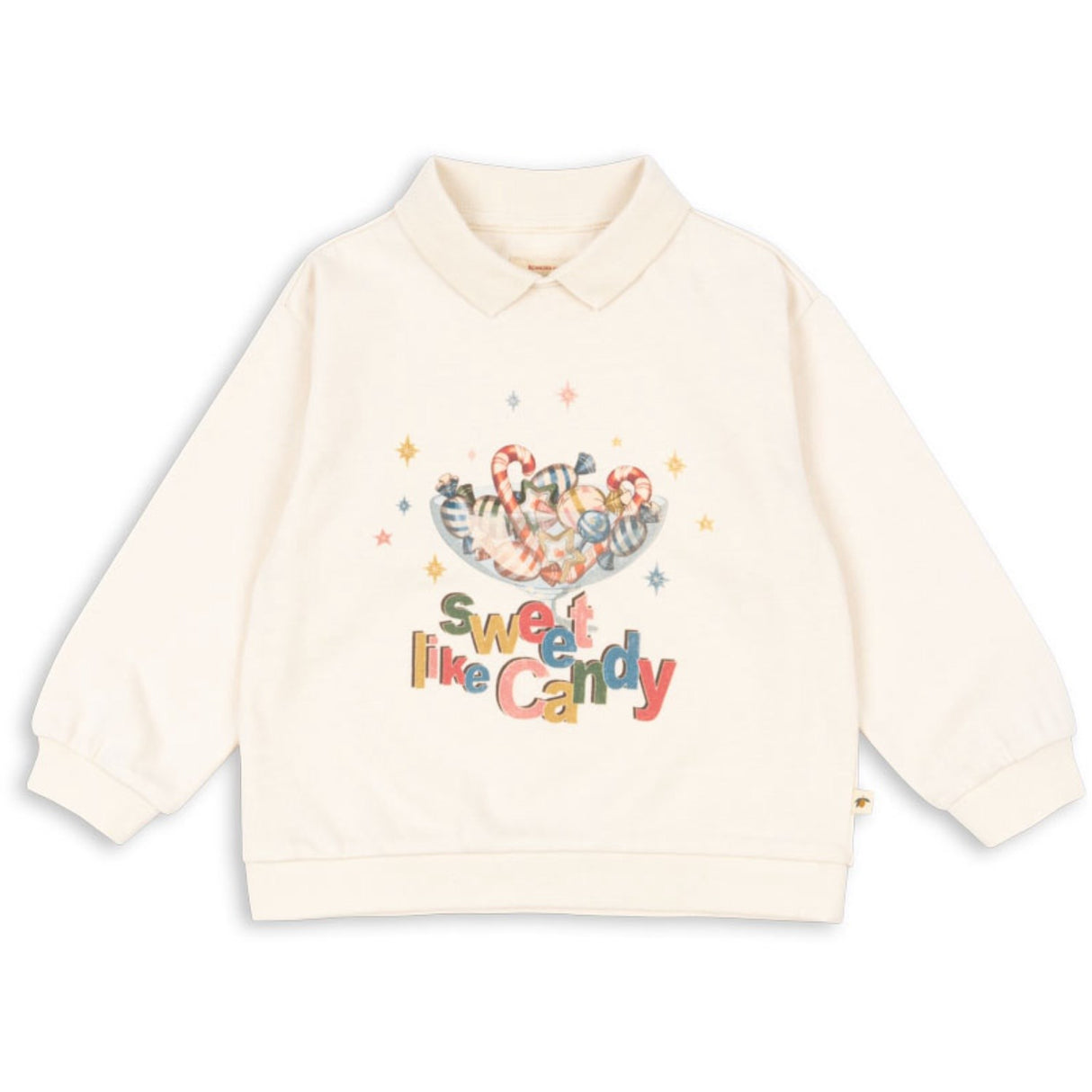 Konges Sløjd Antique White Spotty Ls Pikétröja Gots