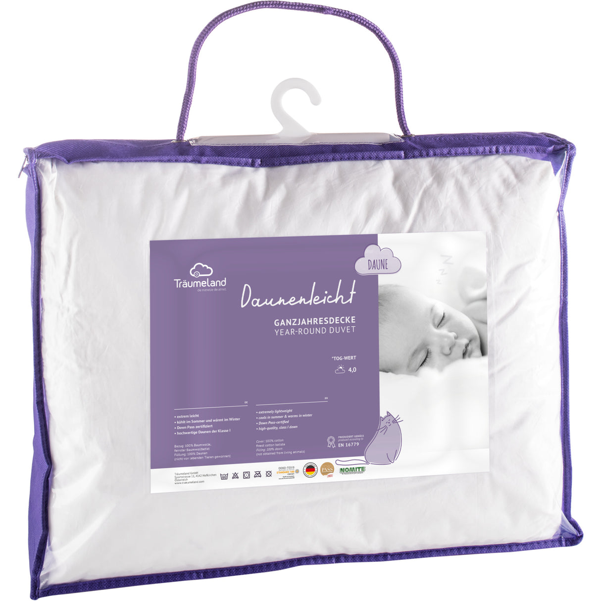 Träumeland White Täcke Daunenleicht