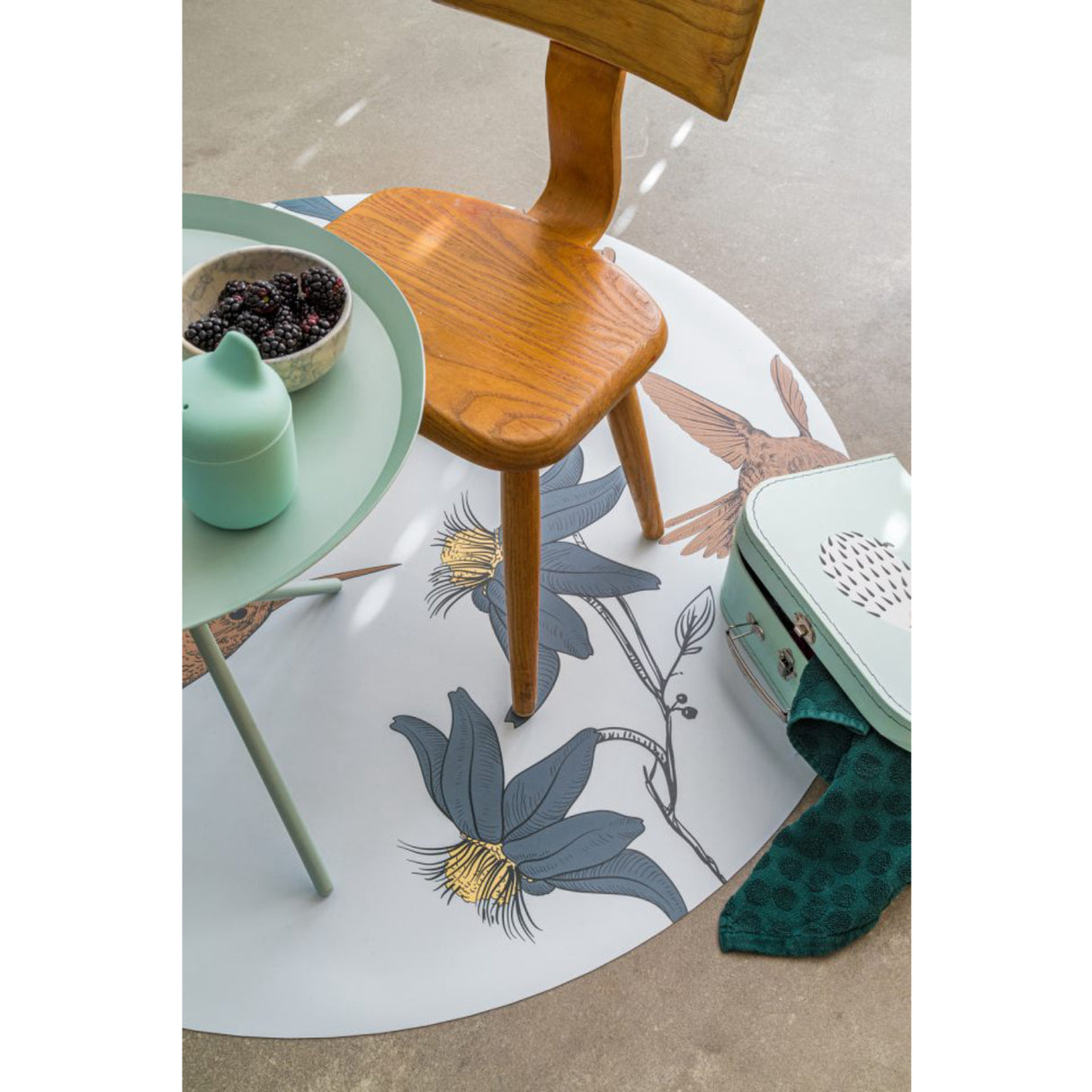 Everleigh & Me Hummingbird Blå Stoleunderlag