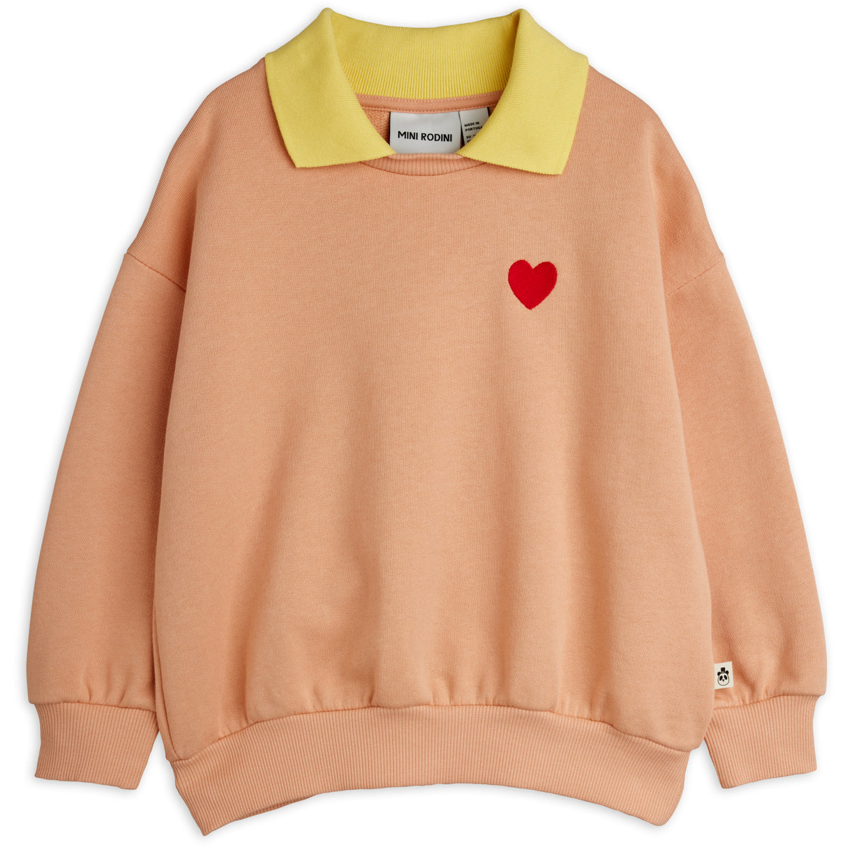 Mini Rodini Pink Heart Emb Krage Sweatshirt