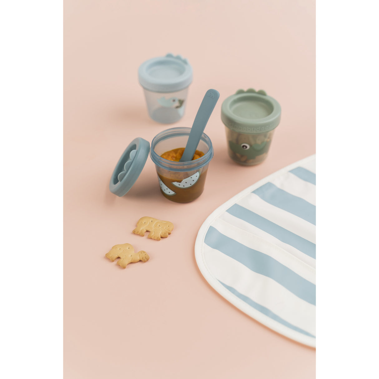 DonebyDeer Blue/Green Pull-Over Haklapp 2-Pack Stripes