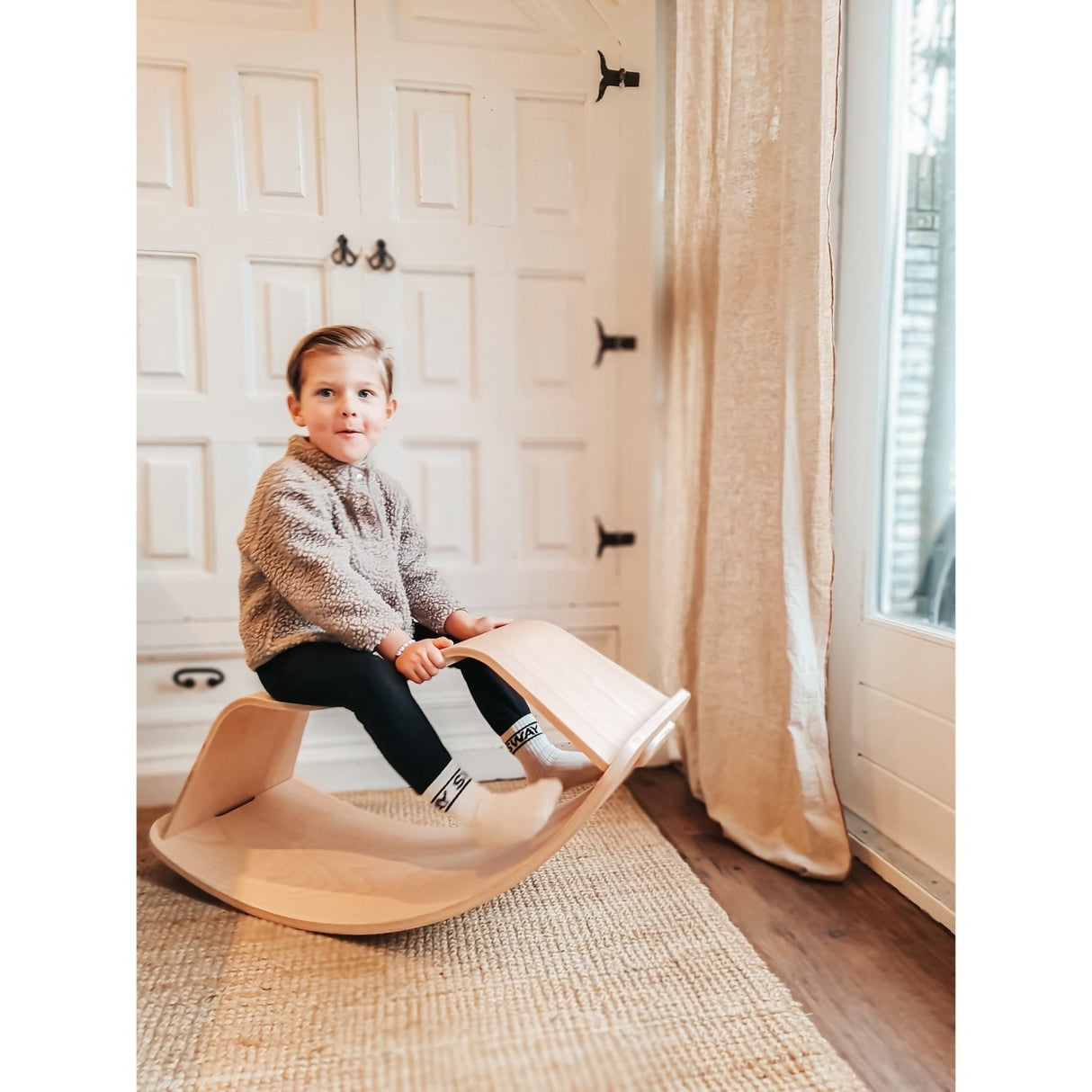 Curve Lab Natural Rocking Stool & Perfect Arc Balance Board