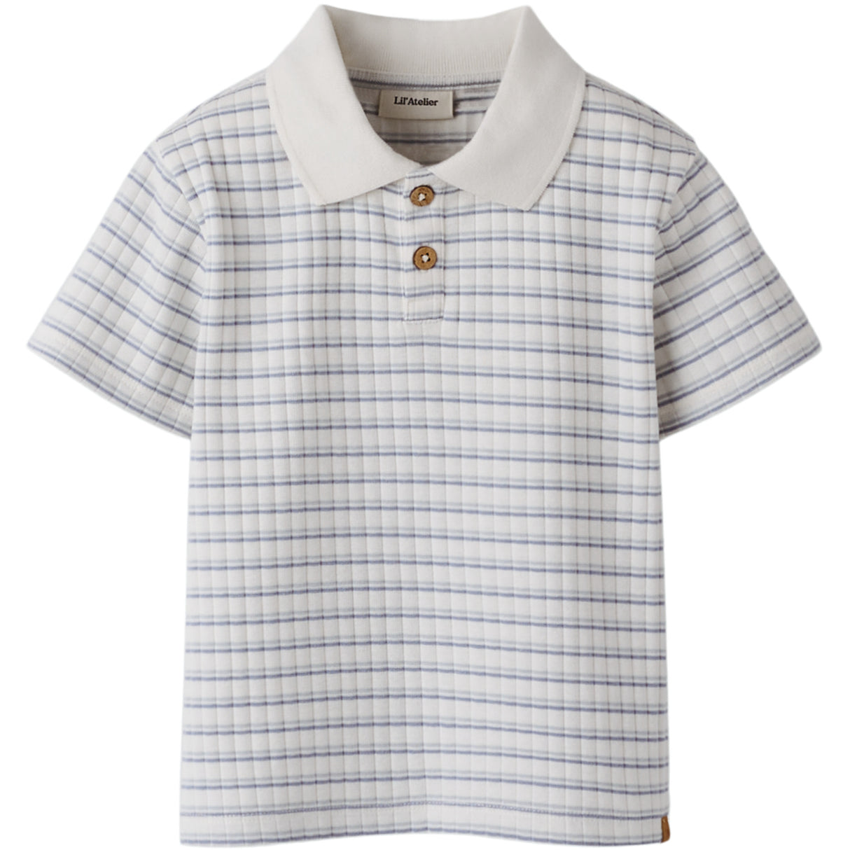 Lil'Atelier Coconut Milk Dusty Blue Nmmhaldur Ss Loose Pikétröja Lil
