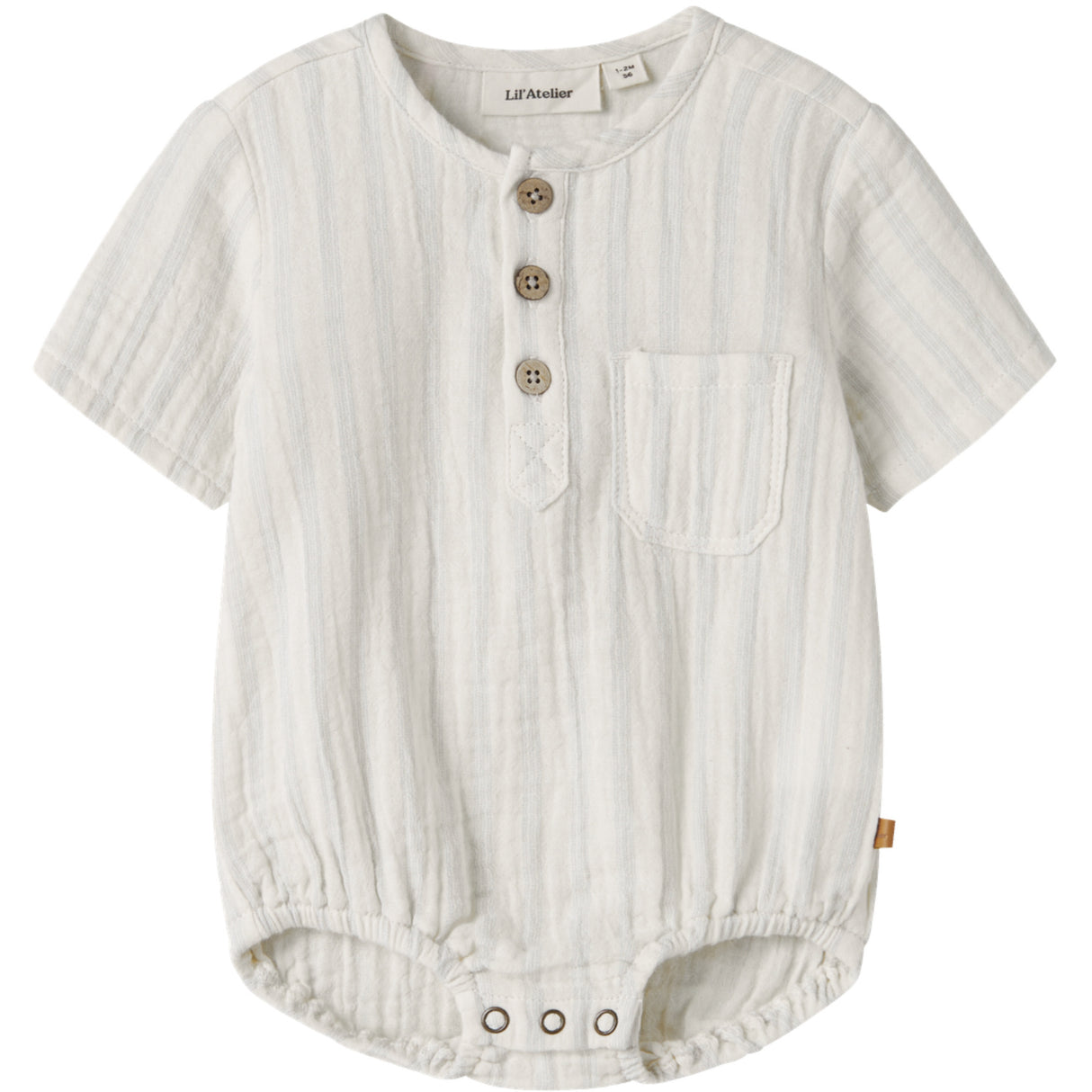 Lil'Atelier Coconut Milk Dusty Blue Nbmhagi Ss Loose Skjorta Body Lil