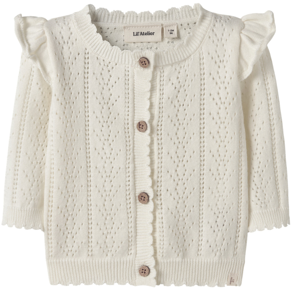 Lil'Atelier Coconut Milk Nbfjela Ls Stickad Card Lil