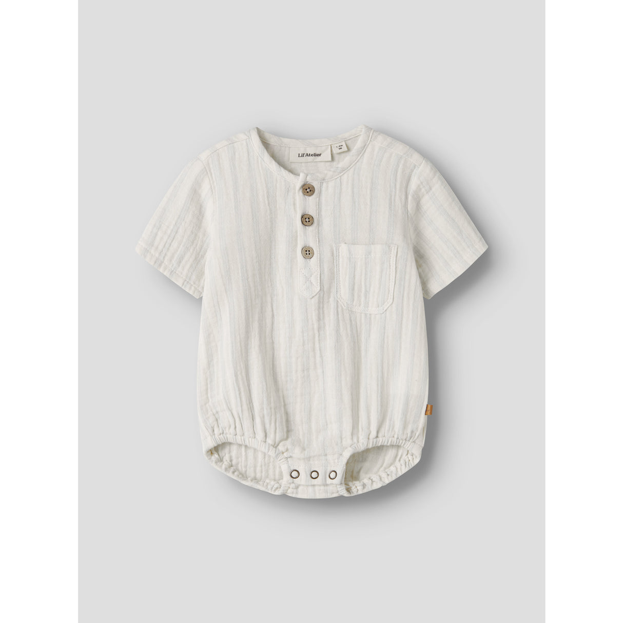 Lil'Atelier Coconut Milk Dusty Blue Nbmhagi Ss Loose Skjorta Body Lil