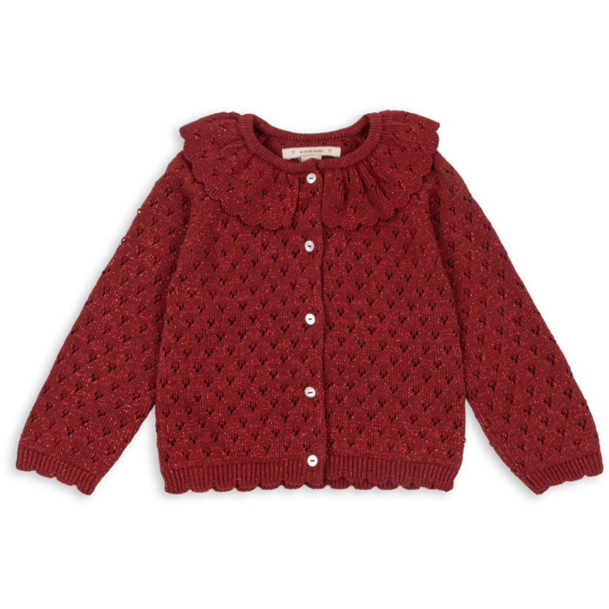 Konges Sløjd Red Dahlia Holiday Stickad Cardigan