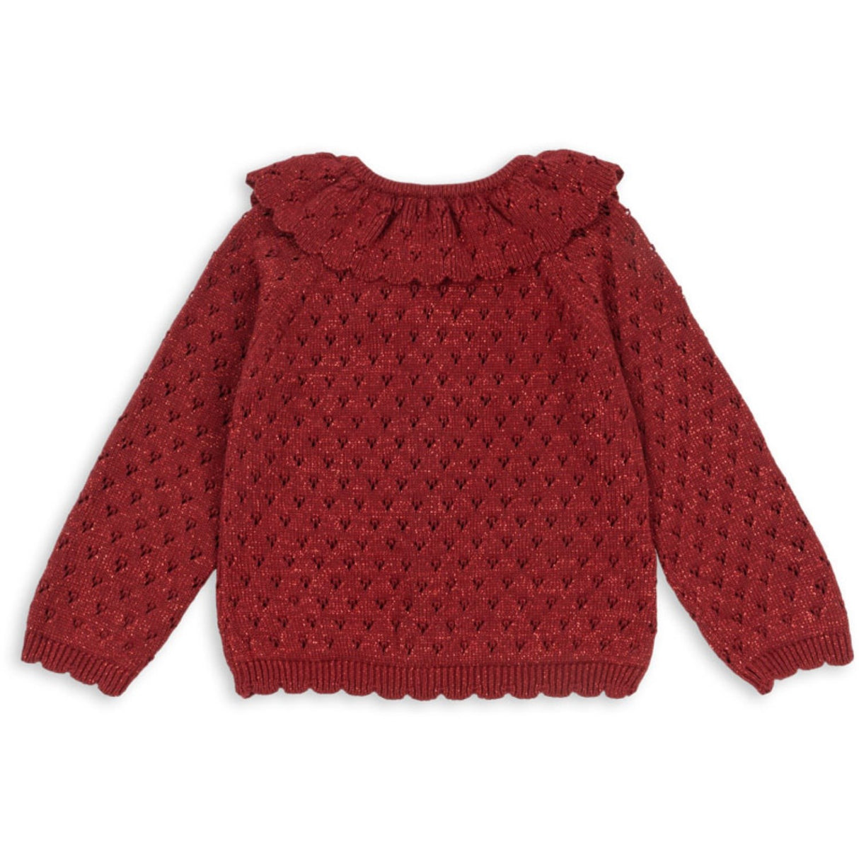 Konges Sløjd Red Dahlia Holiday Stickad Cardigan