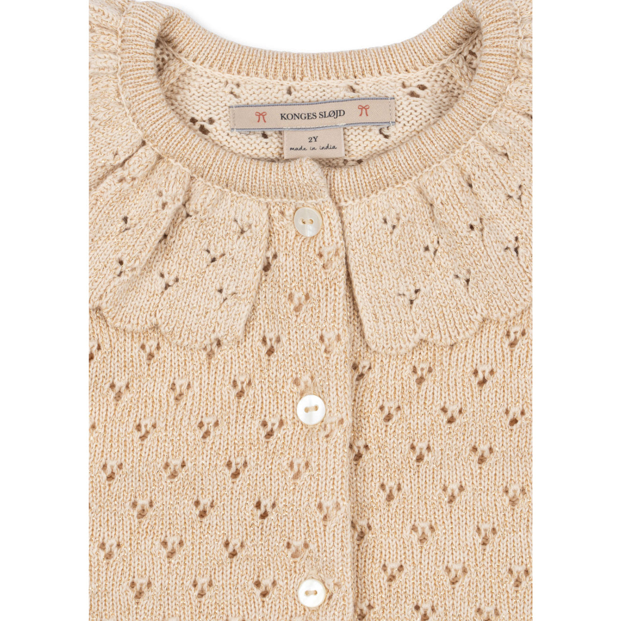 Konges Sløjd Buttercream Holiday Stickad Cardigan