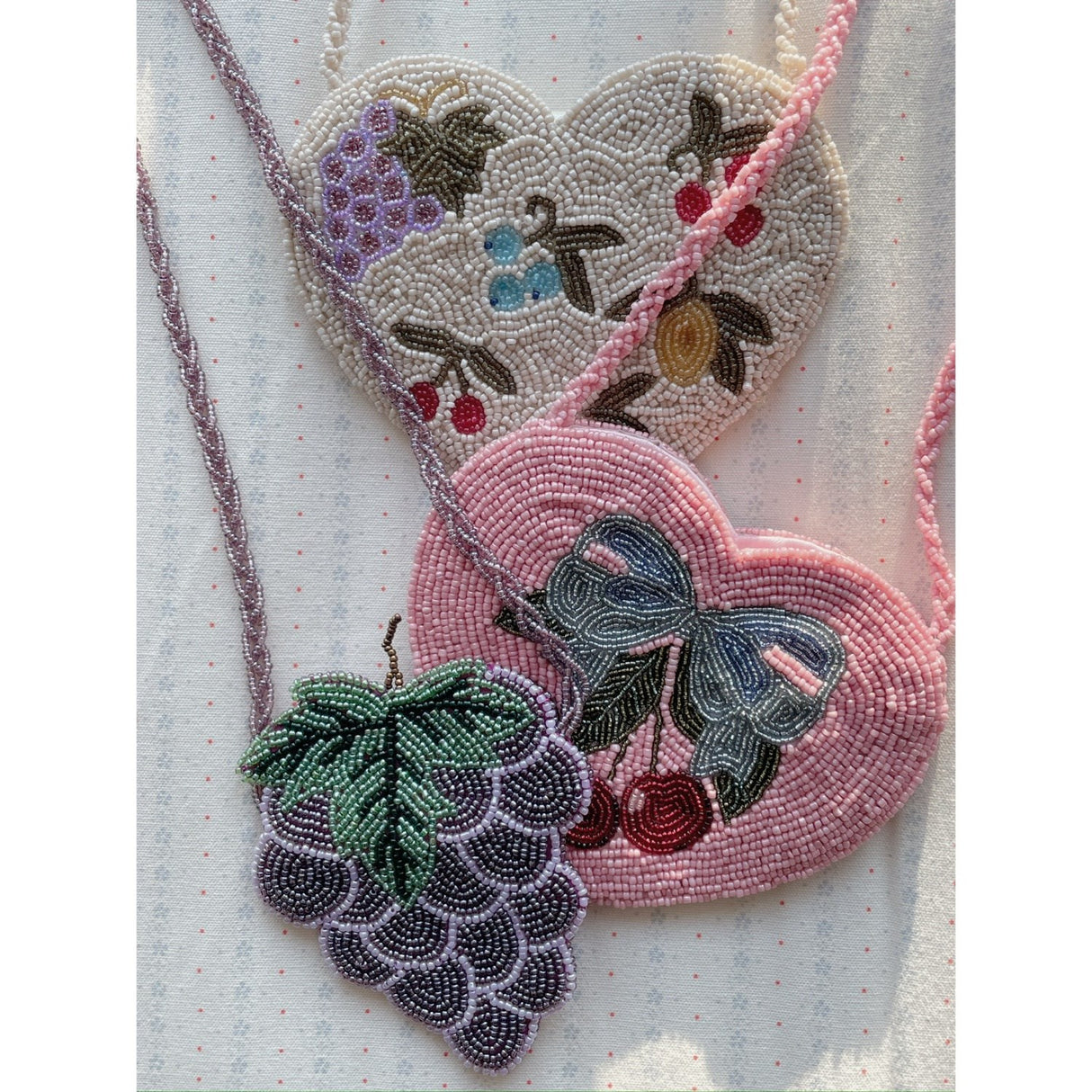Konges Sløjd Amarena Beaded Heart Väska
