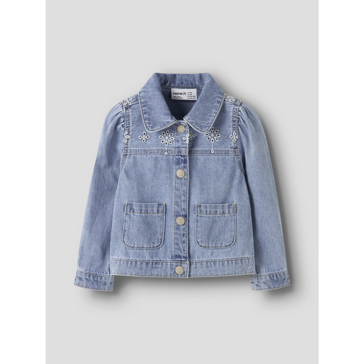 Name It Light Blue Denim Anglaise Nmfharper Dnm Anglaise Jacka 1026-Ov H