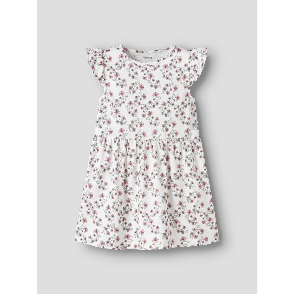 Name It Bright White Nmfhailedo Keps Sl Klänning