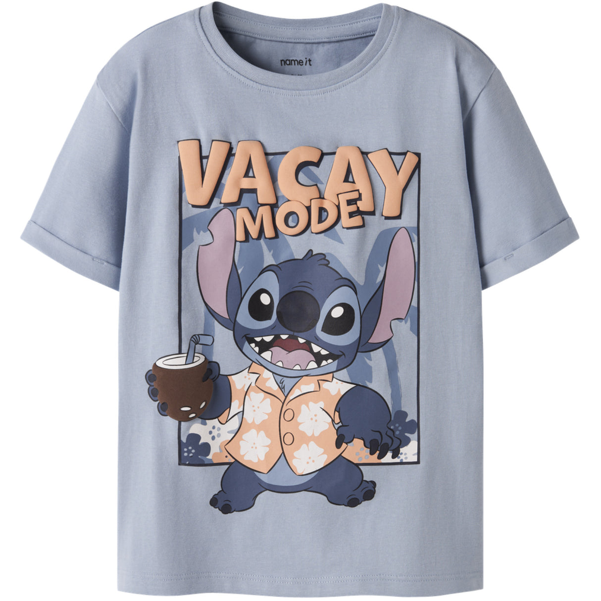 Name It Blue Fog Nmmantonio Stitch Ss Nreg Topp Wdi