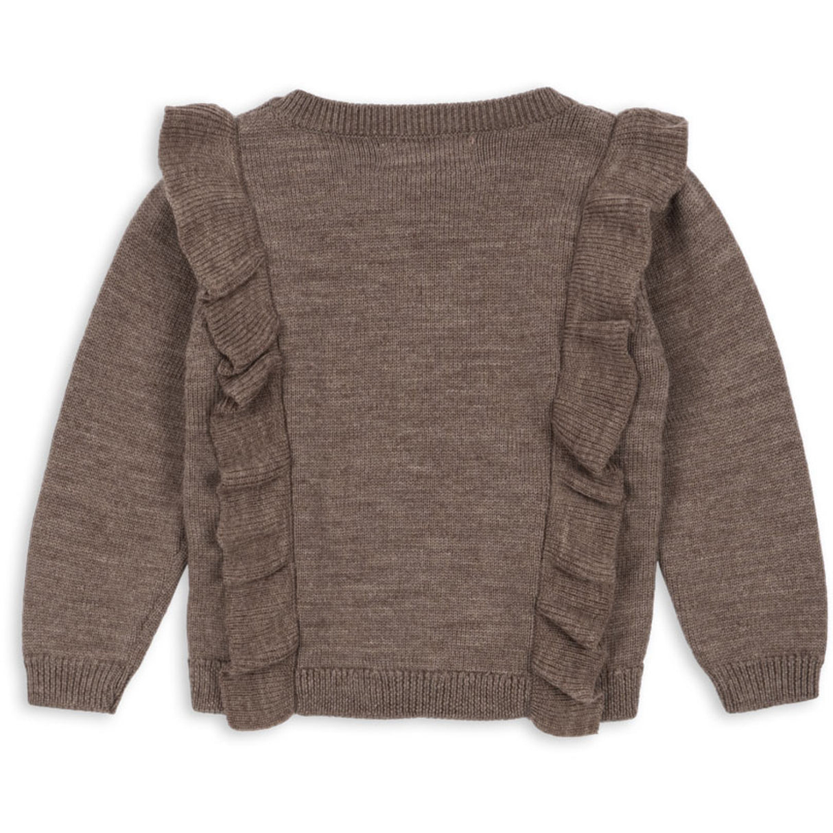 Konges Sløjd Bunny Brown Melange Fiol Frill Cardigan
