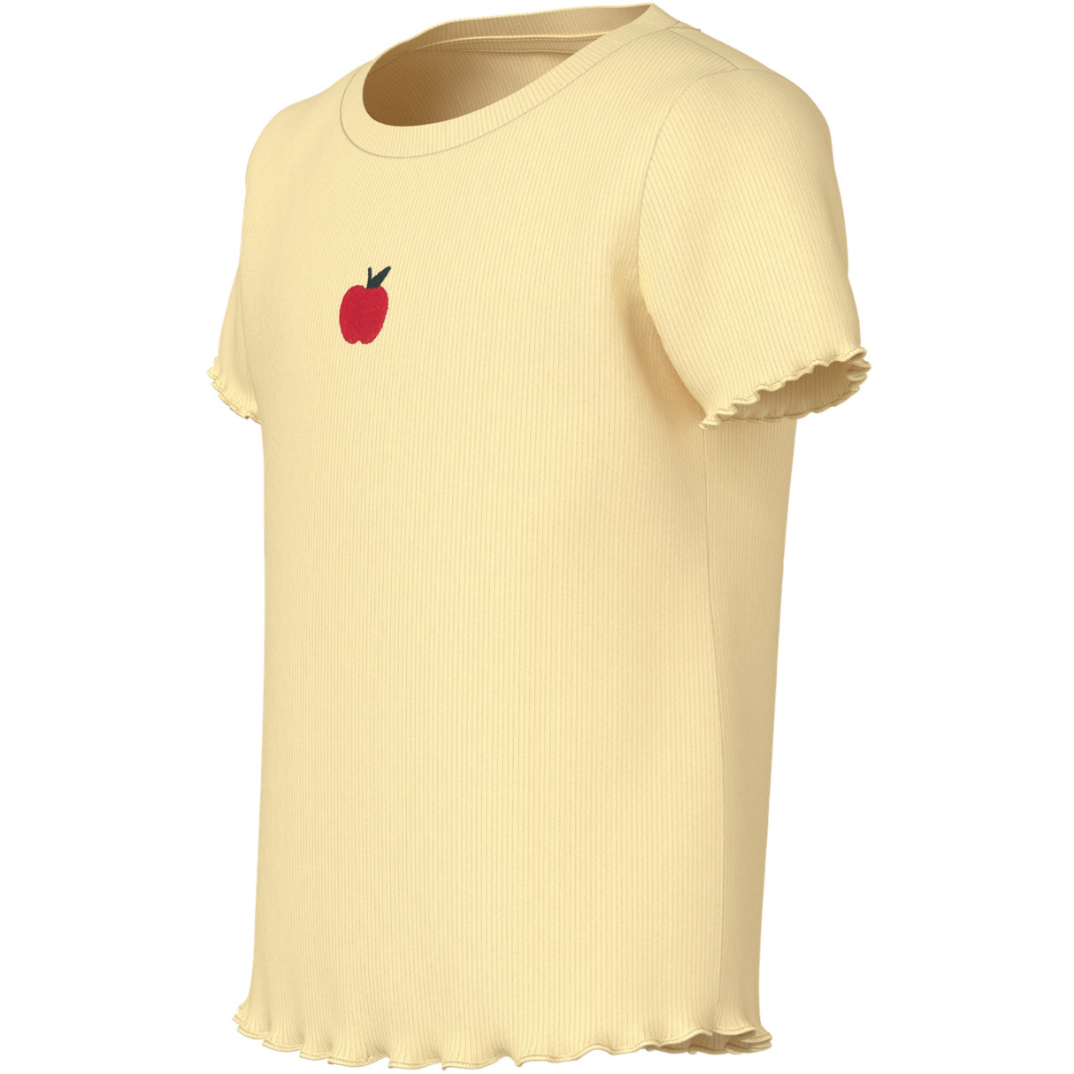 Name It Double Cream Apples Embroidery Nmfvivemma Ss Slim Topp