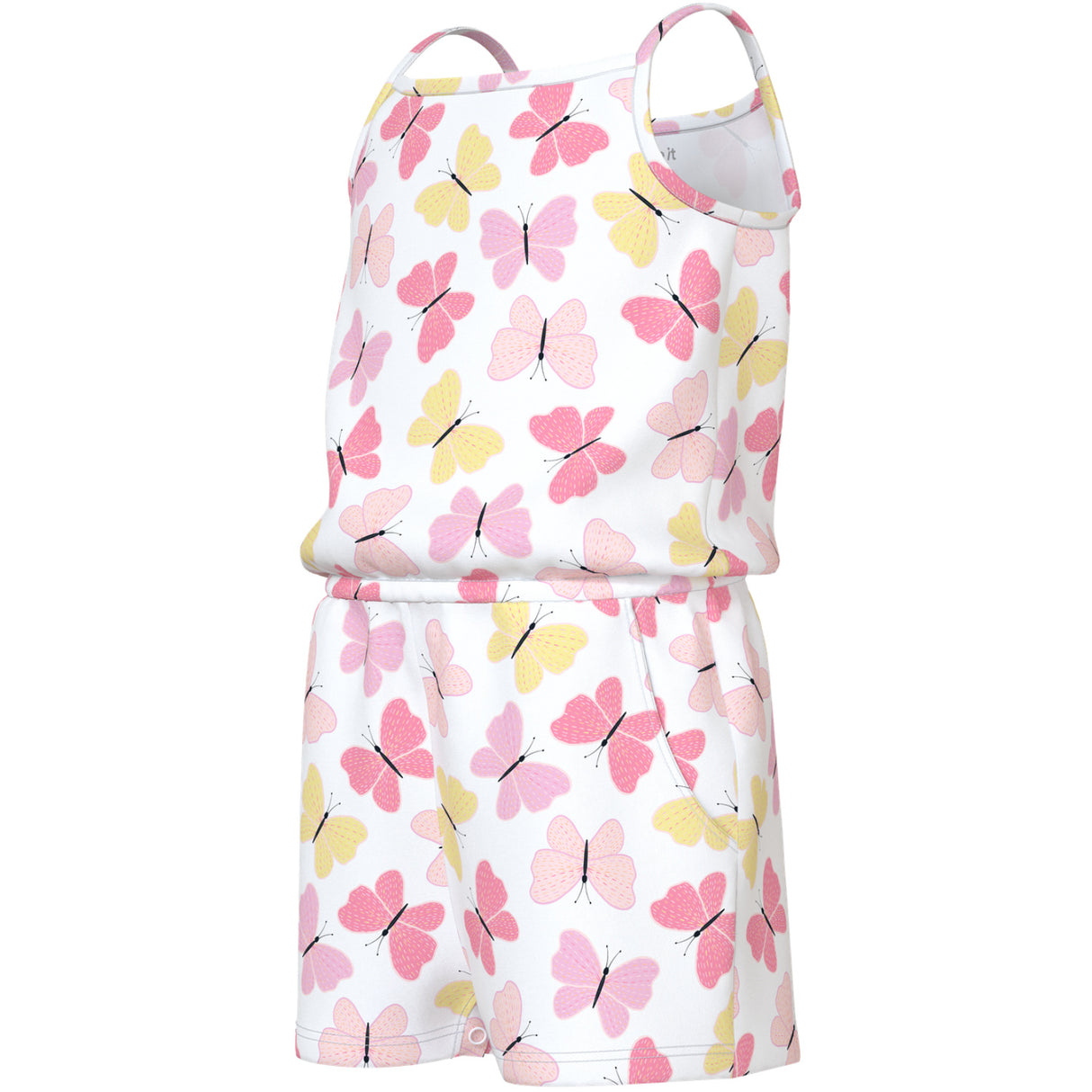 Name It Bright White Pink Butterfly Nmfvigga Rem Dräkt