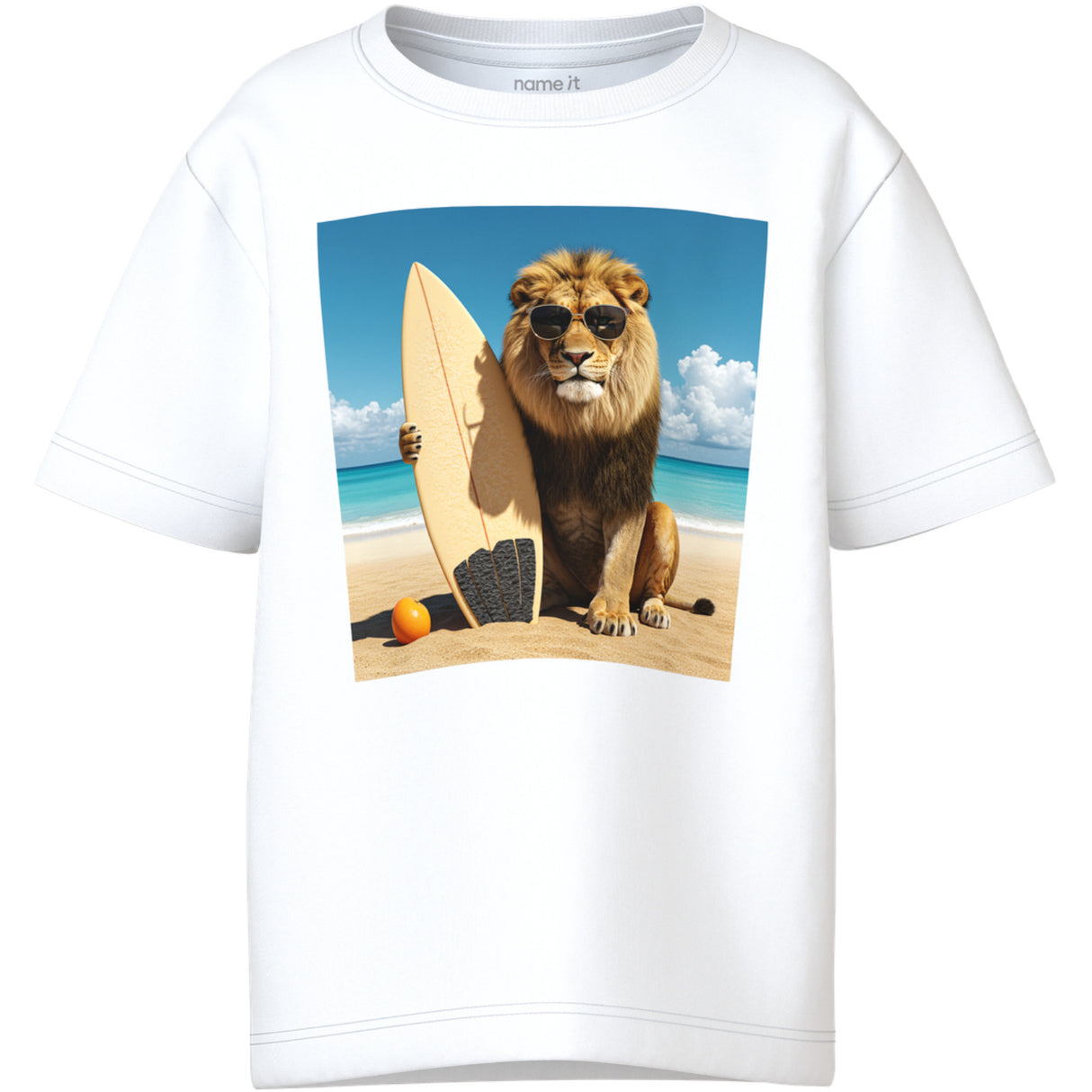 Name It Bright White Lion Nmmvoto Ss Nreg Topp