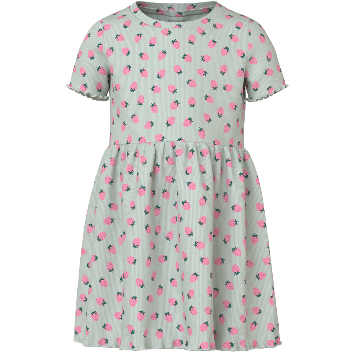 Name It Pale Aqua Strawberries Nmfvemma Ss Aop Klänning