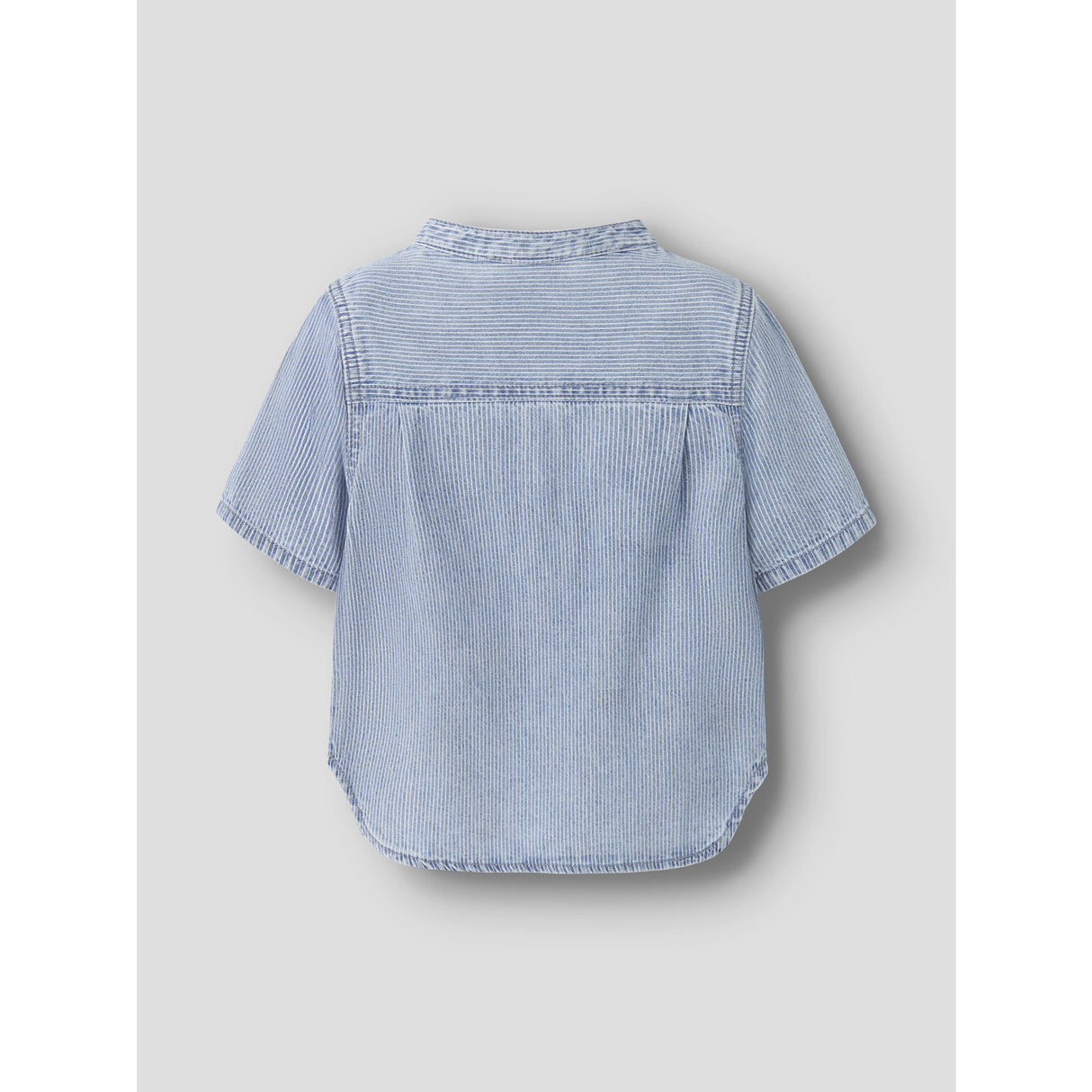 Name It Light Blue Denim Nmmhans Stripe Dnm Ss Skjorta 1910-Ip H