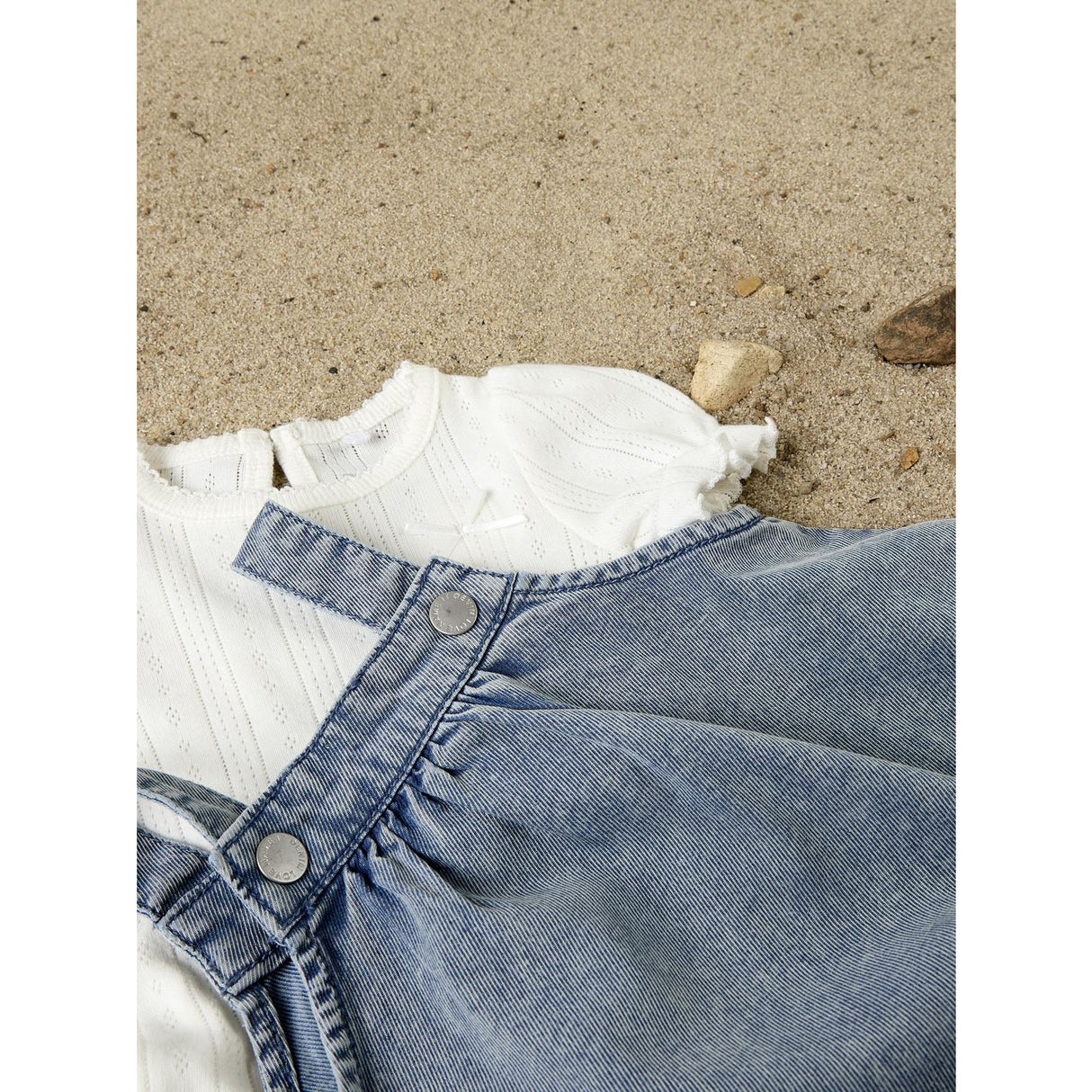 Name It Light Blue Denim Emb Nbfflora Dnm Emb Klänning 2017-Yb H