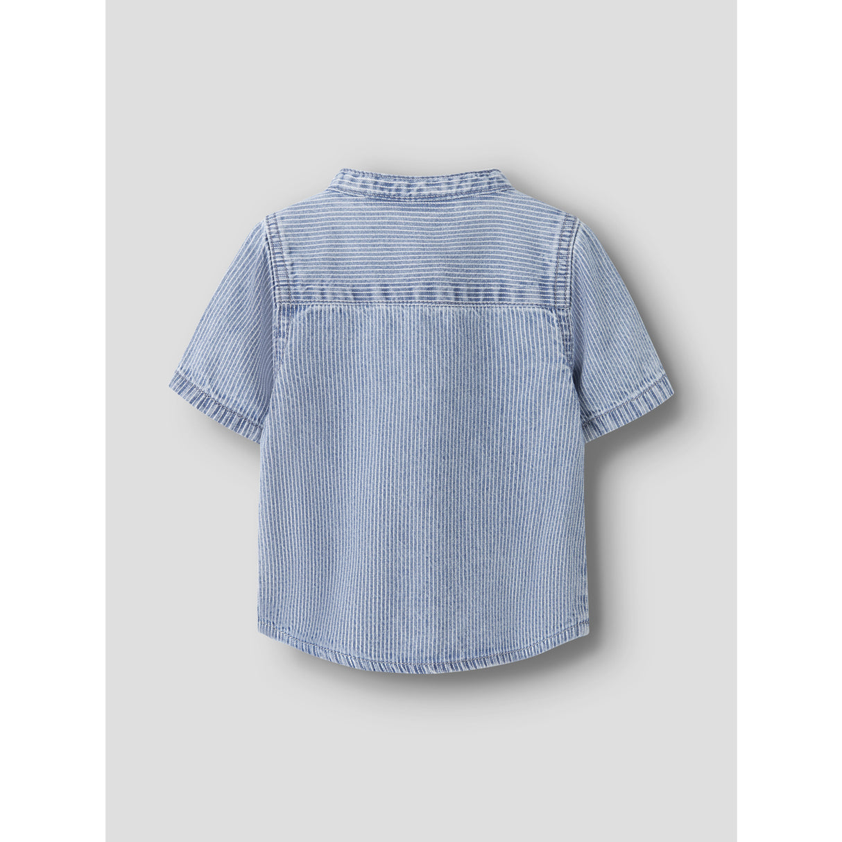 Name It Light Blue Denim Nbmleo Stripe Dnm Ss Skjorta 1910-Ip H